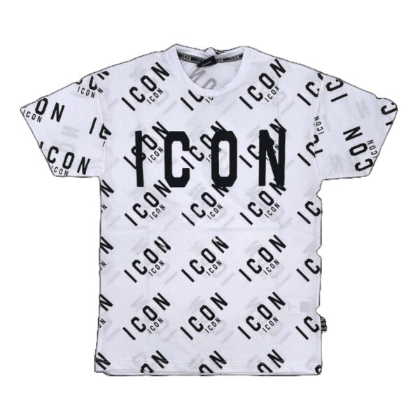 T-SHIRT CON LOGO STAMPA ALL-OVER