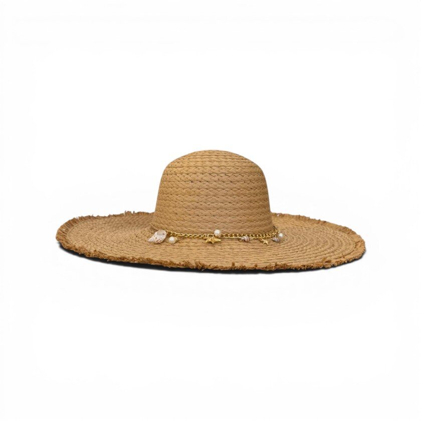 Cappello a Tesa Larga in Paglia Intrecciata - donna