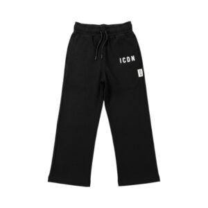Icon - Pantaloni jogger a gamba dritta a costine con logo - bambine e ragazze