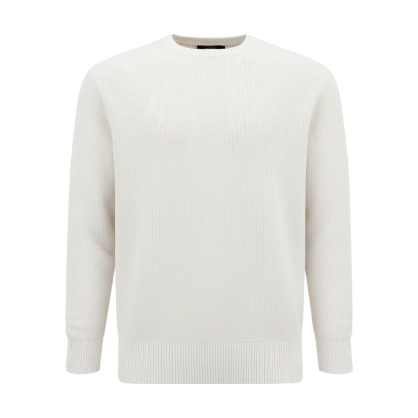 Over-D - Maglione girocollo in maglia strutturata - uomo