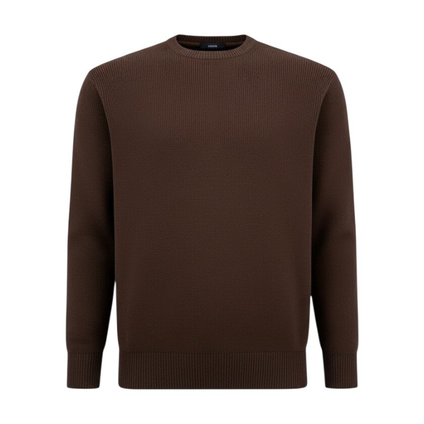 Over-D - Maglione girocollo in maglia strutturata - uomo