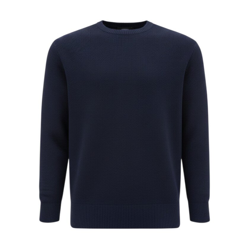 Over-D - Maglione girocollo in maglia strutturata - uomo
