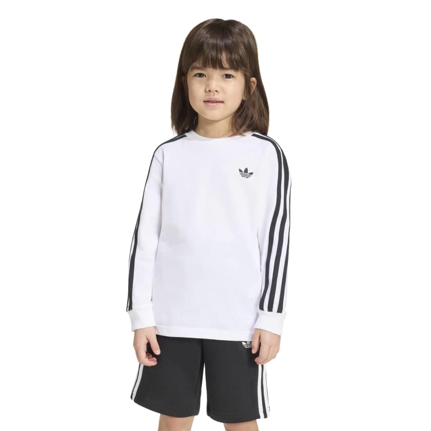 Adidas - Maglia a maniche lunghe 3-Stripes - bambini e ragazzi