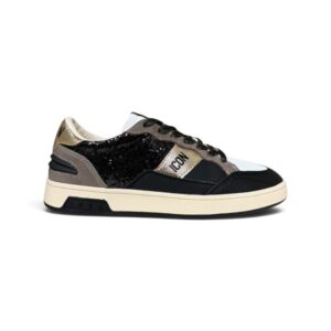Icon - Sneakers low con glitter e pannelli a contrasto - donna