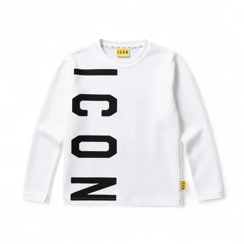 ICON - Maglia a maniche lunghe con logo verticale - Baby