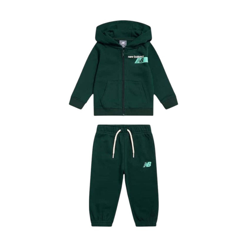 New Balance - Completo tuta con felpa full-zip e jogger - neonati