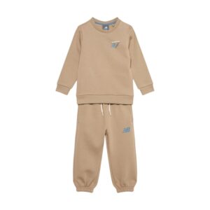 New Balance - Completo tuta con felpa girocollo e jogger - neonati