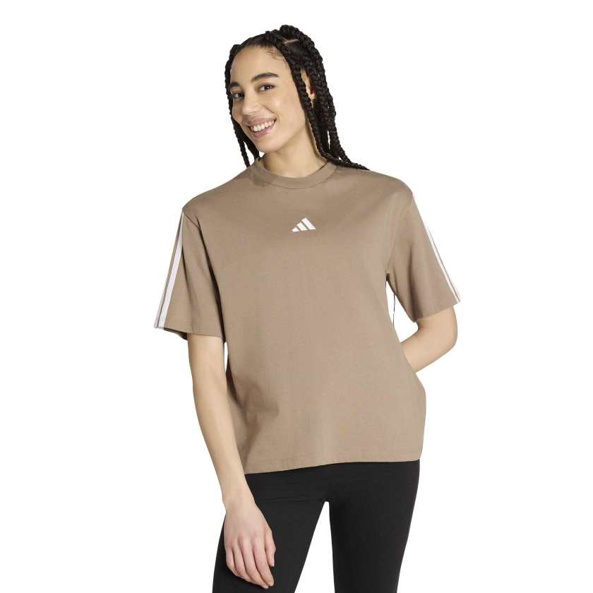 Adidas - T-shirt Essentials 3-Stripes Boyfriend - donna