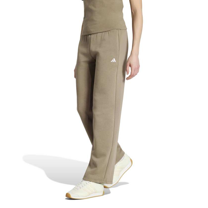 Adidas - Pantaloni Essentials con logo piccolo Feel Comfort e orlo aperto - donn