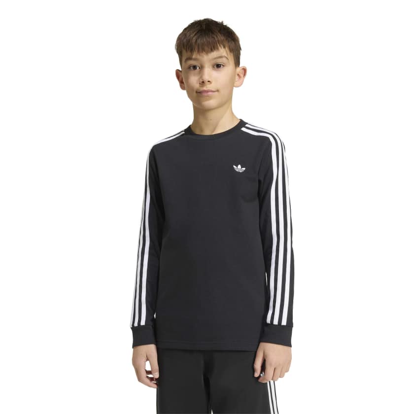 Adidas - Maglia a maniche lunghe 3-stripes - bambini e ragazzi