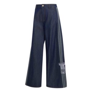 Adidas - Pantaloni in denim Adibreak a vita media e gamba larga - donna