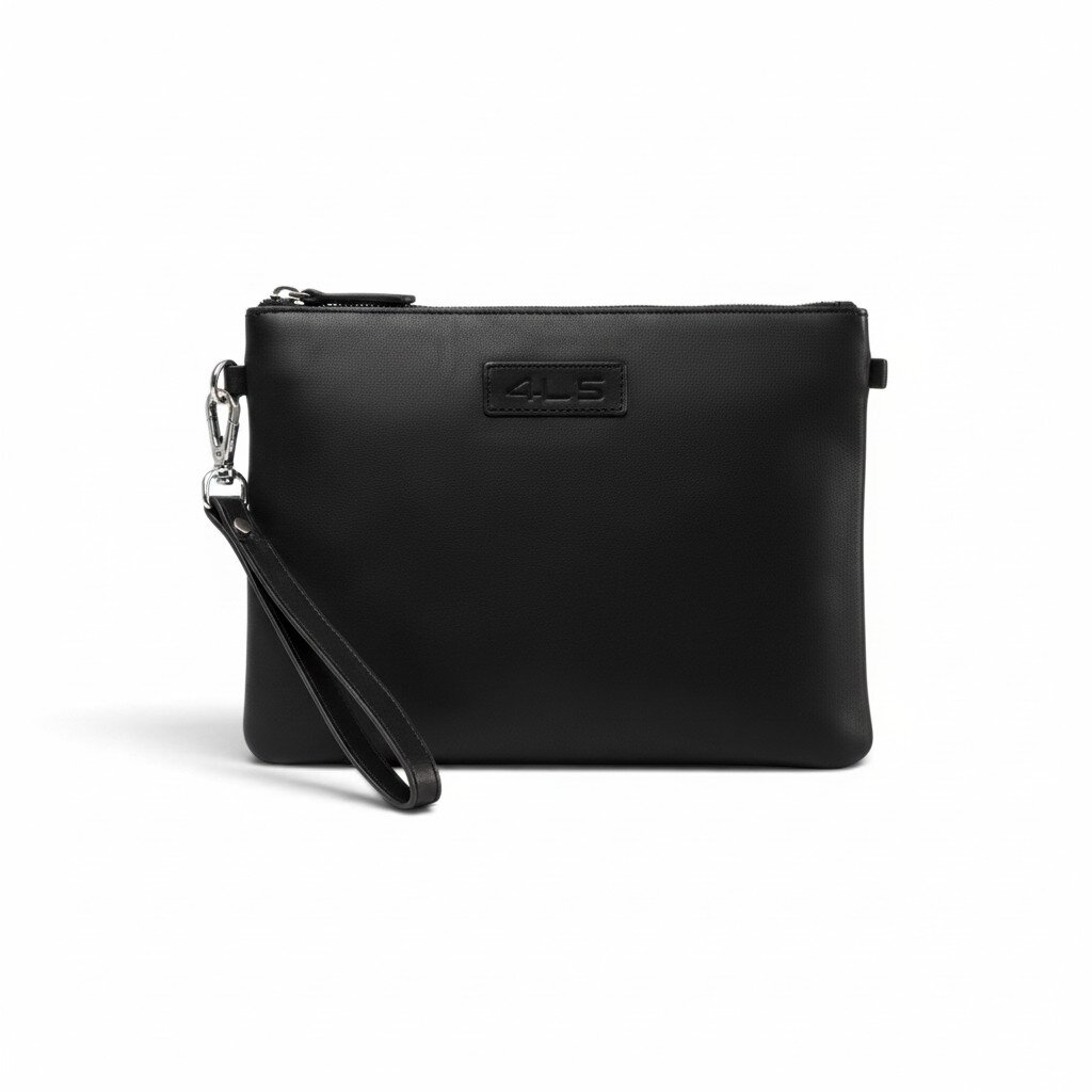 4US Cesare Paciotti - Pochette a busta liscia con placchetta logo - uomo