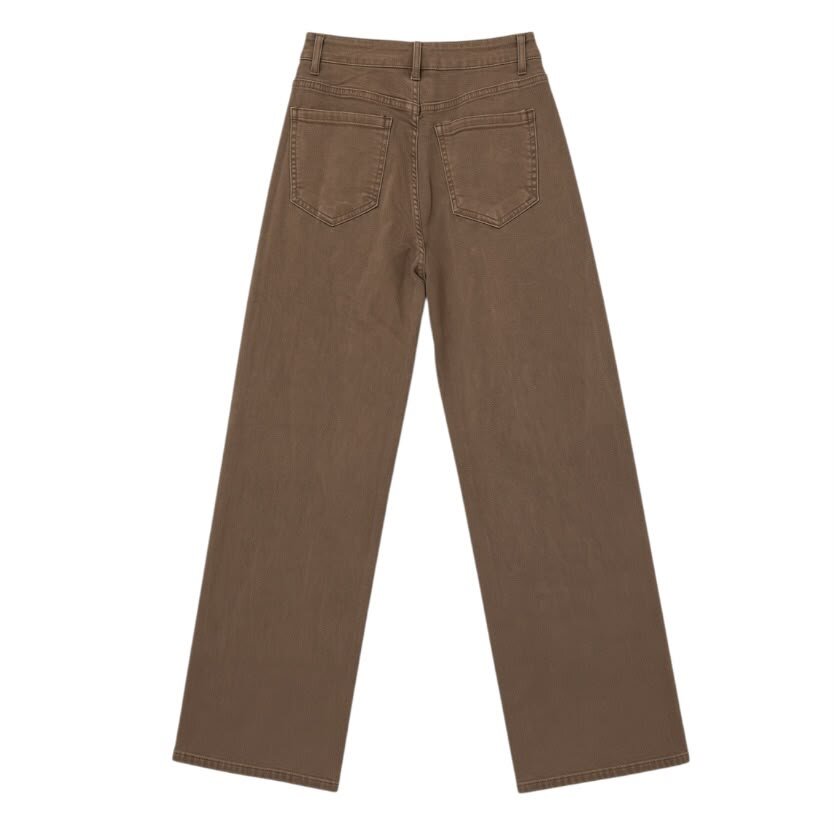La Signorile - Jeans in denim a gamba larga tinti in capo - donna