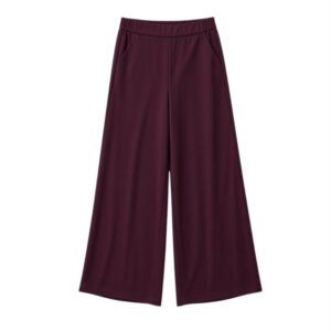 La Signorile - Pantaloni ampi gessati con vita elastica - donna