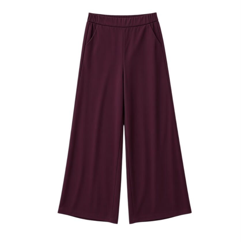 La Signorile - Pantaloni ampi gessati con vita elastica - donna