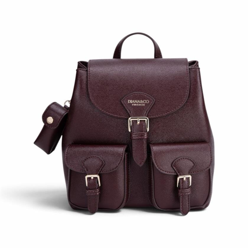 Diana&Co - Zaino multi-tasche saffiano con patta a fibbia - donna