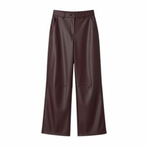La Signorile - Pantaloni a gamba larga in ecopelle - donna