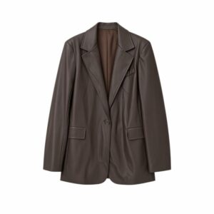 La Signorile - Blazer monopetto in ecopelle - donna
