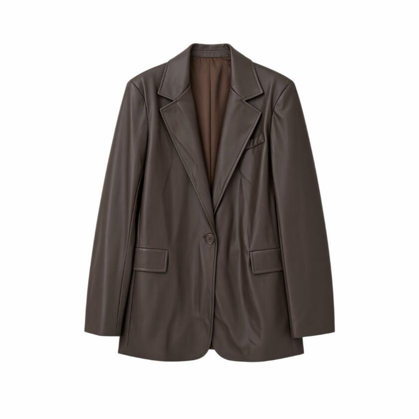 La Signorile - Blazer monopetto in ecopelle - donna
