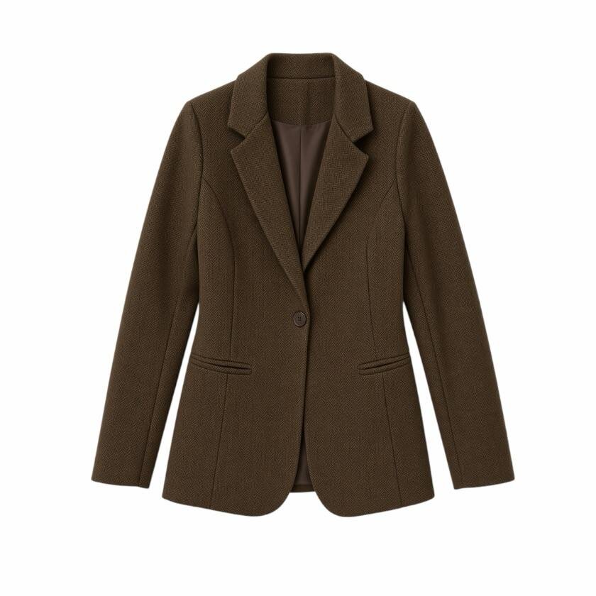 La Signorile - Blazer sagomato monopetto in tessuto spigato - donna