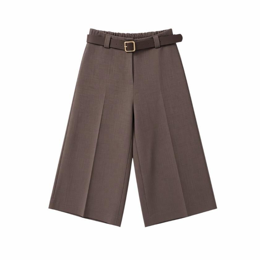 La Signorile - Pantaloni culotte sartoriali con cintura - donna