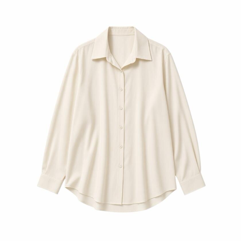 La Signorile - Camicia fluida dal taglio morbido con fondo arrotondato - donna