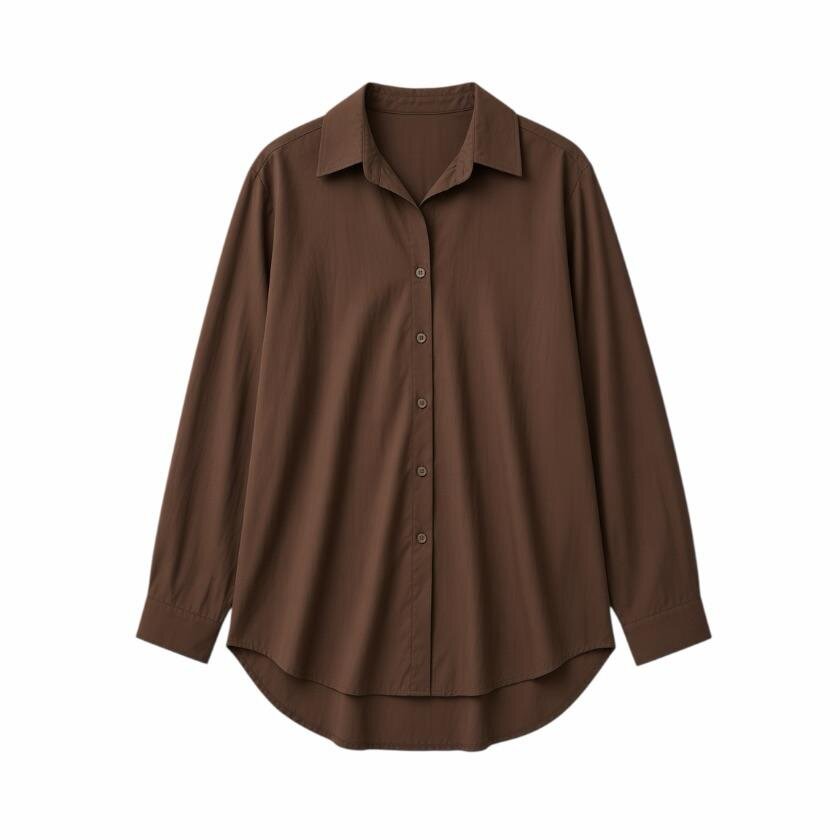 La Signorile - Camicia fluida dal taglio morbido con fondo arrotondato - donna
