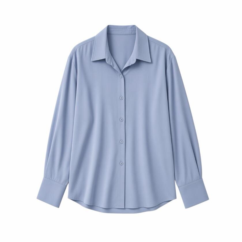 La Signorile - Camicia fluida a maniche lunghe con colletto classico - donna