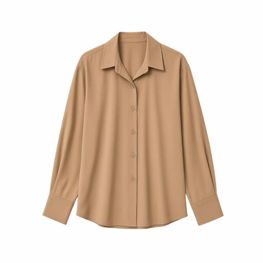 La Signorile - Camicia fluida a maniche lunghe con colletto classico - donna