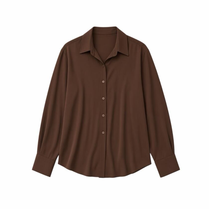 La Signorile - Camicia fluida a maniche lunghe con colletto classico - donna
