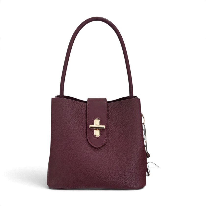 La Signorile - Borsa a secchiello martellata con charm - donna