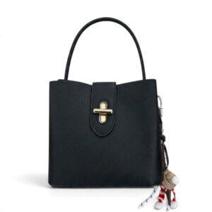 La Signorile - Borsa a secchiello martellata con charm - donna