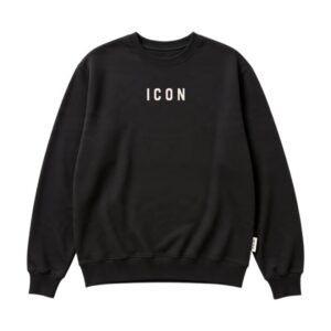 Icon - Felpa Girocollo Logo Grande su Davanti - Uomo