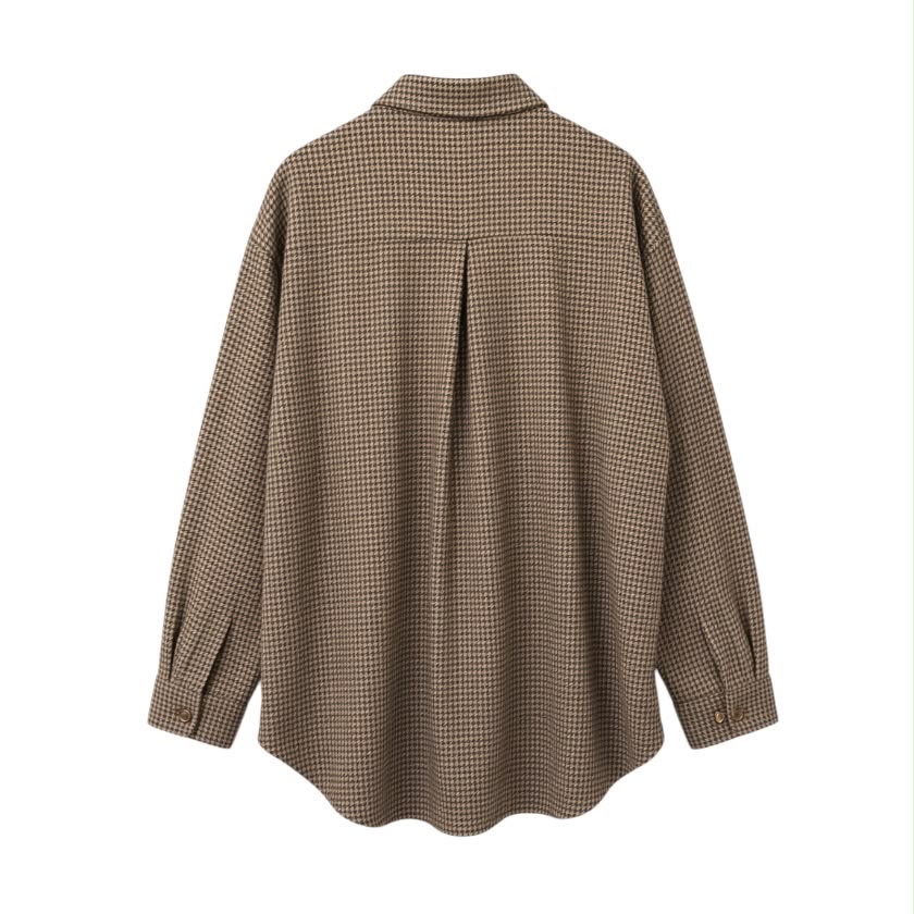 La Signorile - Camicia a quadri dal taglio dritto con colletto arrotondato - don