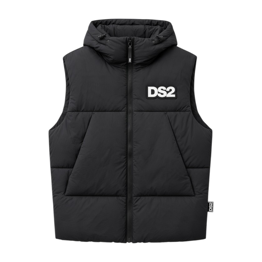 DS2 - Smanicato piumino imbottito con cappuccio logato - uomo