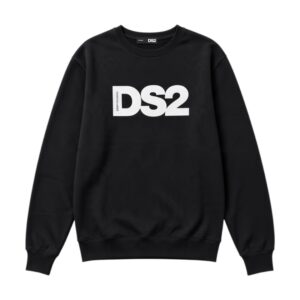 DS2 - Felpa girocollo con maxi logo frontale - uomo