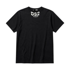 DS2 - T-shirt a manica corta con micro logo sul collo - uomo