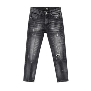DS2 - Pantaloni jeans in denim con rotture e micro-schizzi - bambini e ragazzi