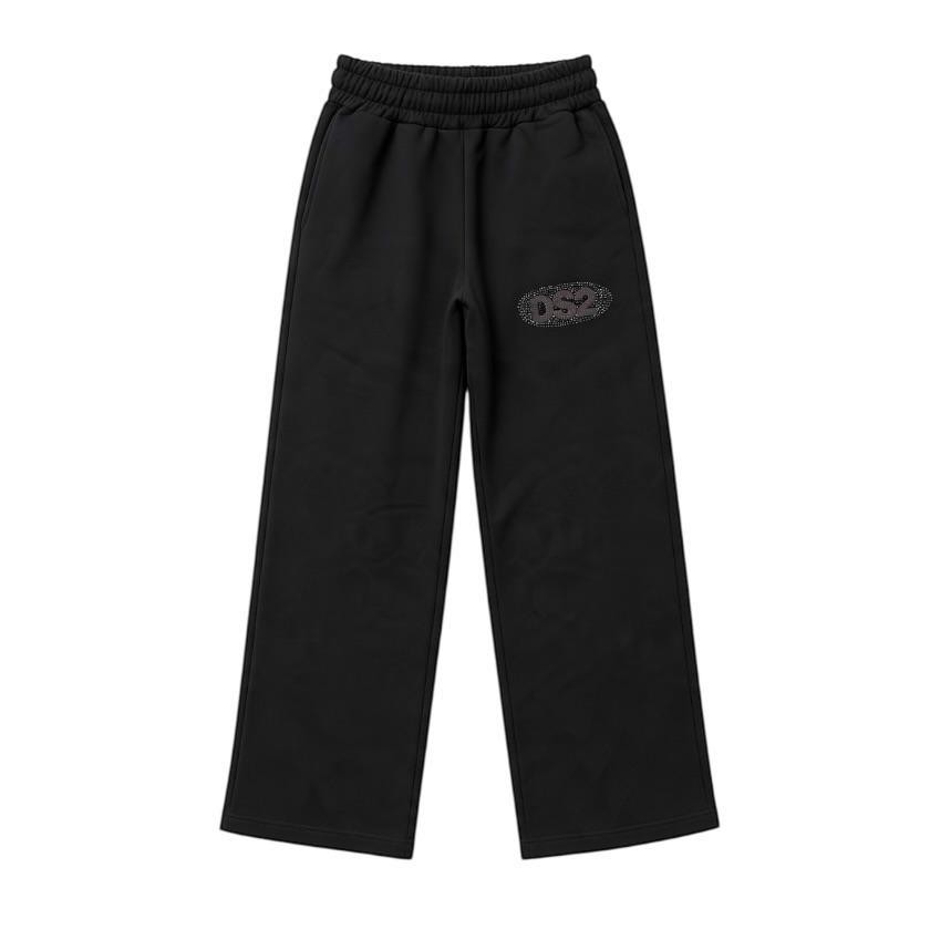 DS2 - Pantaloni della tuta a gamba dritta con logo in strass - bambine e ragazze