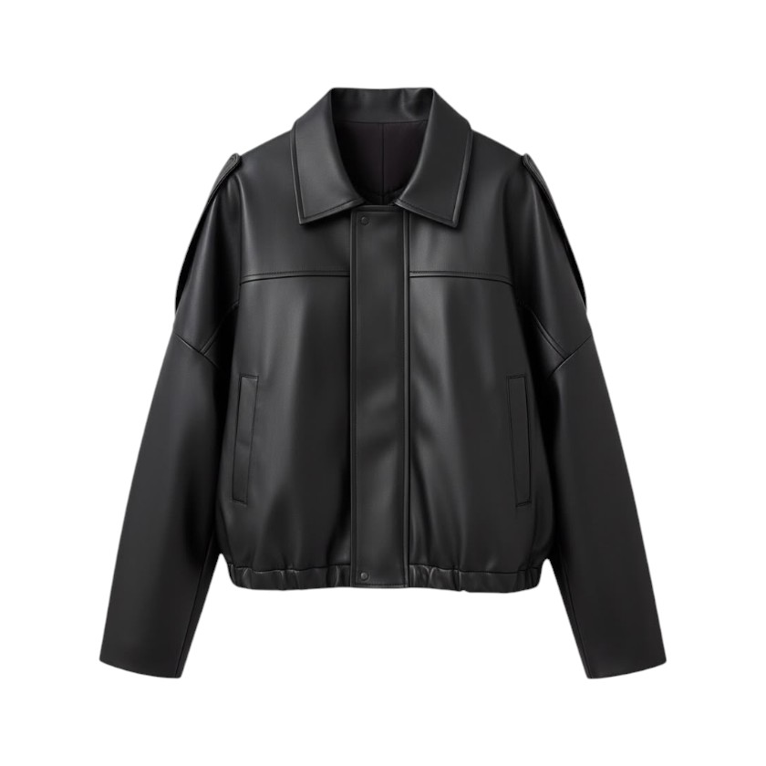La Signorile - Giacca Bomber Oversize in Ecopelle - donna
