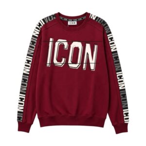 Icon - Felpa Girocollo con Logo Gros Gommato - Uomo