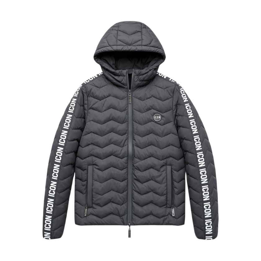 Icon - Piumino con Logo Gros Gommato - Uomo