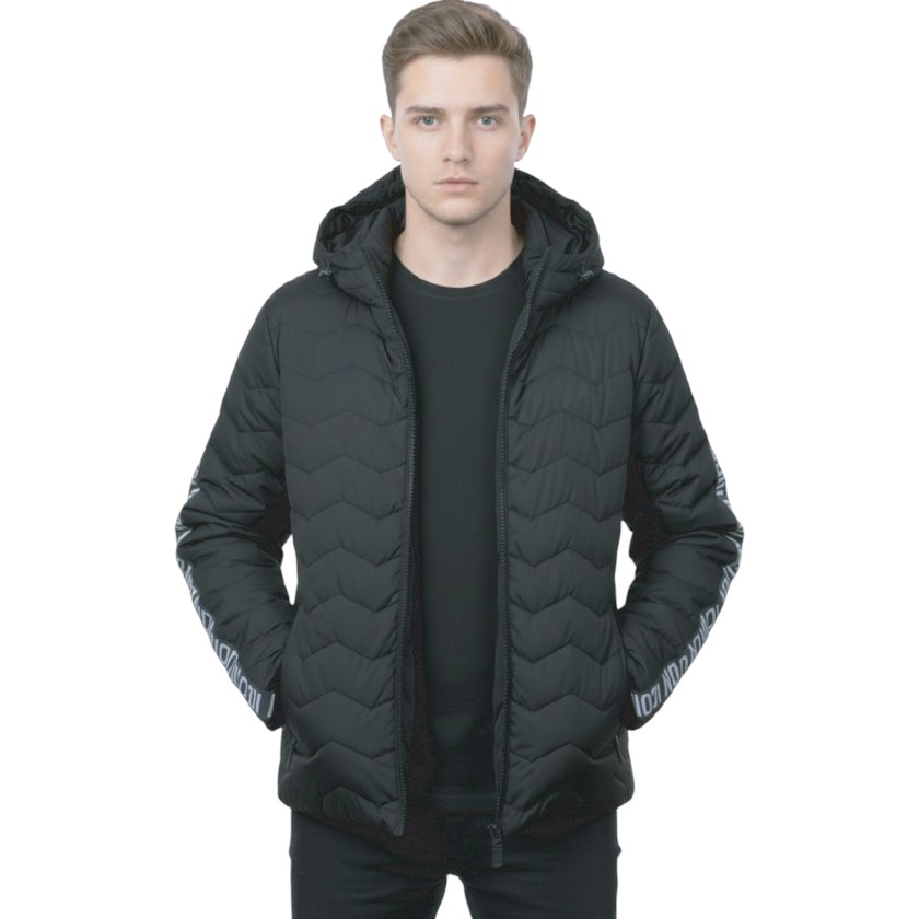 Icon - Piumino con Logo Gros Gommato - Uomo