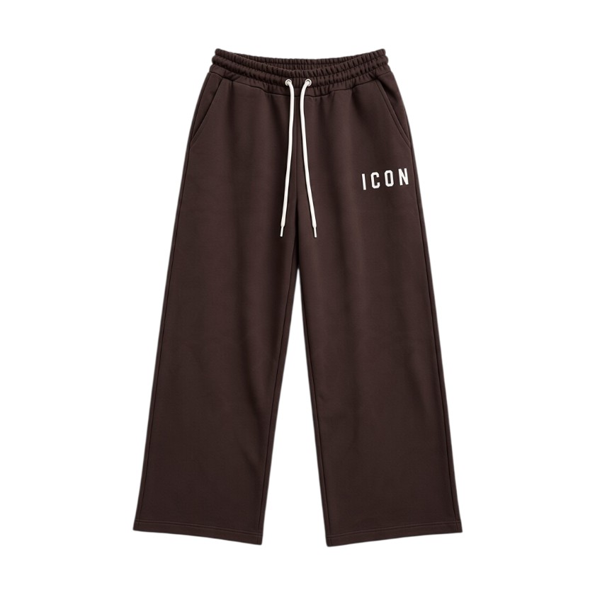 Icon - Pantalone a Gamba Larga con Logo Piccolo - Uomo