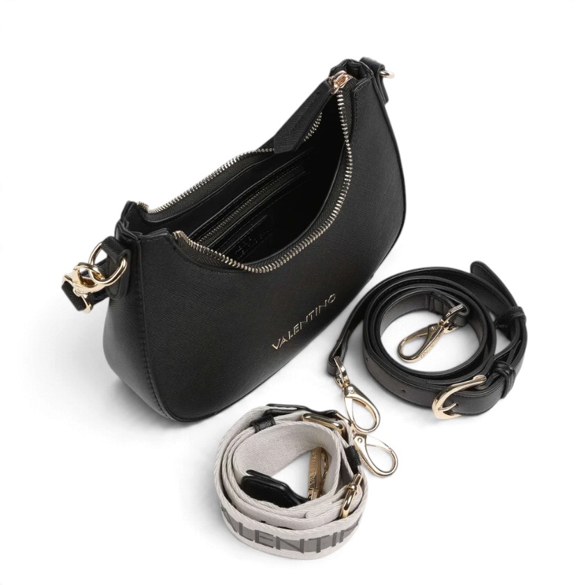 Valentino - Borsa hobo Zero in ecopelle con doppia tracolla logata - donna
