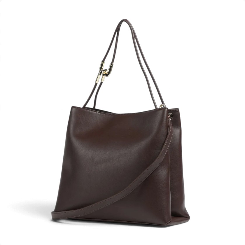 Valentino - Borsa hobo Fable in ecopelle liscia con doppia tracolla - donna